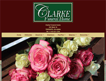 Tablet Screenshot of clarkefuneralhome.com